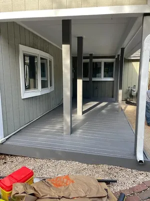 Patio Painted in gray